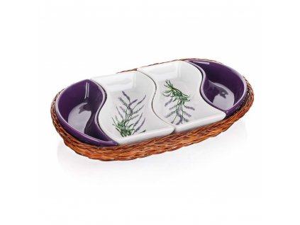 Servírovací mísa v košíku Banquet LAVENDER 30,5 cm