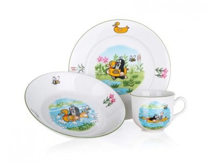 65430 2 banquet detska jidelni sada krtek 3 ks assort