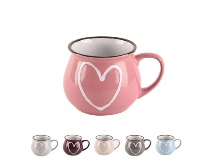 Keramický hrnek Orion SRDCE 320ml mix barev