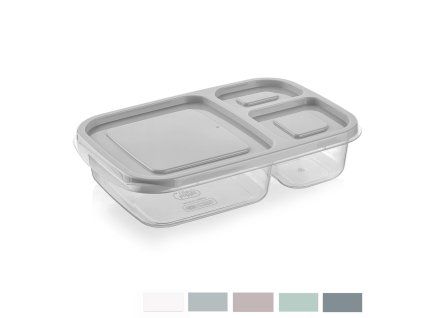 Plastová dóza dělená Smart 1,15 l mix barev