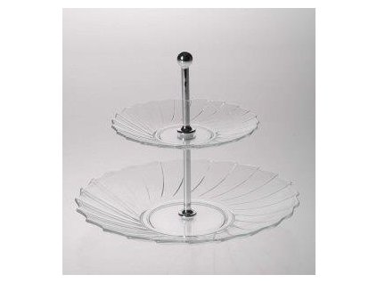 Skleněný etažér Jaslo 2 patra