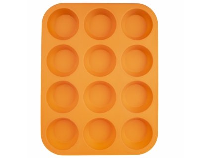 Silikonová forma na pečení muffiny 12ks oranžová