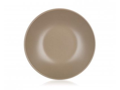 Keramický hluboký talíř Banquet AMANDE 21 cm hnědý