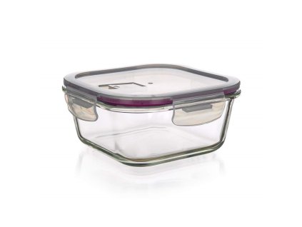 Skleněná dóza Banquet LORA 500 ml bordó