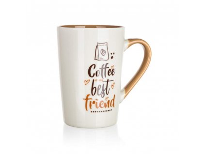 Keramický hrnek Banquet COFFE BEST FRIEND 450ml bilá