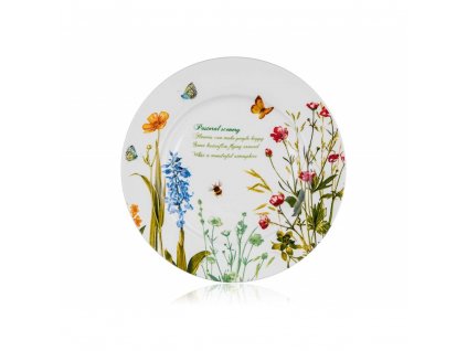 Keramický dezertní talíř Banquet MEADOW 19cm bílá