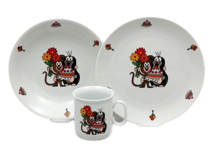 Dětská jídelní souprava Thun Krtek s dortíkem folie