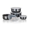 Sada smaltovaných misek Banquet METALLIC Black 8 ks