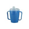Hrnek s pítkem se dvěma víčky 250 ml modrý