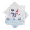 Papírové servírovací ubrousky Orion SNĚHULÁK vykrojené