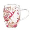 Skleněný dvoustěnný hrnek Orion DOUBLE květy 0,36 l
