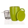 Hrnek s víčkem a sítkem BANQUET Bonnet 350 ml zelený