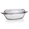 Skleněný oválný pekáč Simax 3,6 l s víkem