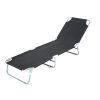 Skládací plážové lehátko Happy Green SUNBAY 186 x 53 cm antracit