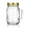 KEDAUNG Hrnek skleněný 460 ml, s víčkem a otvorem pro brčko