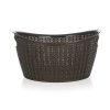 BRILANZ Koš ratanový oválný 9 l, 35 x 29 x 18,5cm, hnědý
