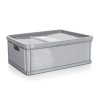 KEEEPER Přepravka nízká 45L s víkem 60x40cm šedá