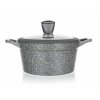 BANQUET Kastrol s nepřílnavým povrchem GRANITE 20 cm, stříkané dno, poklice