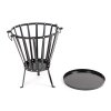 Ocelové přenosné ohniště Happy green GOBLET 49x38cm černá