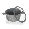 BANQUET Kastrol s nepřílnavým povrchem GRANITE 28 cm, stříkané dno, poklice