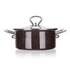 BANQUET Kastrol smaltovaný GRANITE Dark Brown 2l