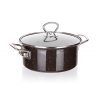 BANQUET Kastrol smaltovaný GRANITE Dark Brown 2l