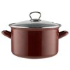 Smaltovaný hrnec s poklicí Marigold 4,7l červená