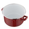 pol pm Garnek emaliowany na indukcje Emalia Polska Pleszew Retro 22 cm 5 3 l czerwony 5365 6
