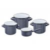 Sada smaltovaných hrnců Trelis 4ks modrá