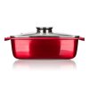Nepřilnavý pekáč s poklicí Banquet METALLIC RED 5,7l