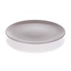 Keramický mělký talíř BANQUET Amande 26,5 cm šedý