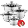 Sada nerezových hrnců Florina OLIVER 8ks