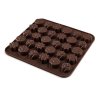Silikonové formičky na čokoládu Banquet CULINARIA Brown 21,4 x 20,6 cm květy
