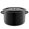Smaltovaný kastrol s poklicí Florina 15l černý