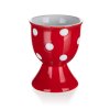 Keramický kalíšek na vajíčka Banquet DOTS 7cm červený