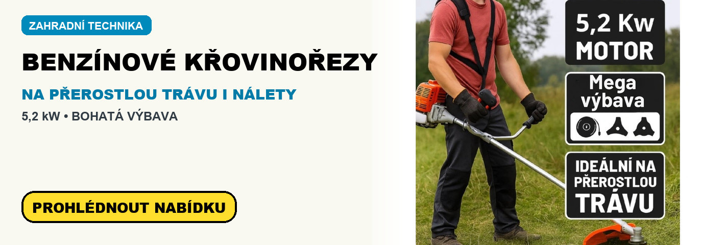 Benzínové křovinořezy na přerostlou trávu a nálety