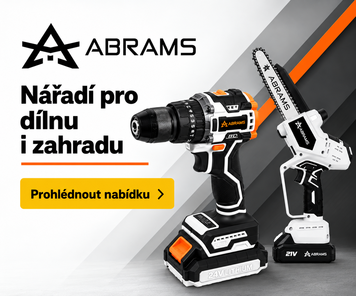 Nářadí Abrams pro dílnu a zahradu