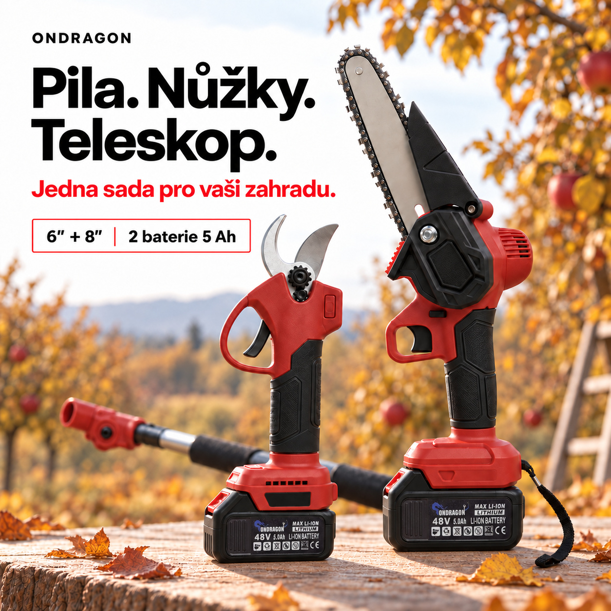 ONDRAGON – pila, nůžky a teleskop