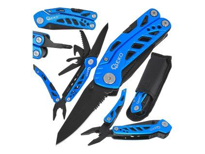 Multitool GEKO GRIP BLACK SURVIVAL SERIES – 48 funkcí