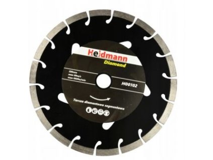 Screenshot 2021 07 23 at 10 35 41 Heidmann černý kotouč řezný diamantový pro řezání betonu 230x22,2x10mm H00102 299 Kč es[...]