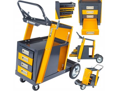 Screenshot 2025 08 20 at 12 25 44 WÓZEK SPAWALNICZY DO SPAWAREK Z PÓŁKĄ NA BUTLE SZUFLADY STABILNY MOBILNY (5904067446236) • Cena Opinie • Wózki spawalnicze 17749943887 • Allegro