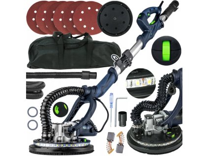 Bruska na sádrokarton (žirafa) – LED, regulace otáček, 6× brusný papír + taška