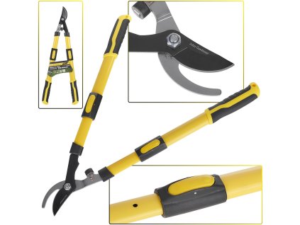 Teleskopické zahradní nůžky na větve 650–975 mm s rukojetí PP+TPR