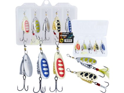 Screenshot 2025 09 24 at 12 57 59 ZESTAW 5 BŁYSTEK OBROTOWYCH 10G MULTI KOLOR HOKKAIDO SPINNERS W PUDEŁKU 5905427504146 16528406872 Allegro