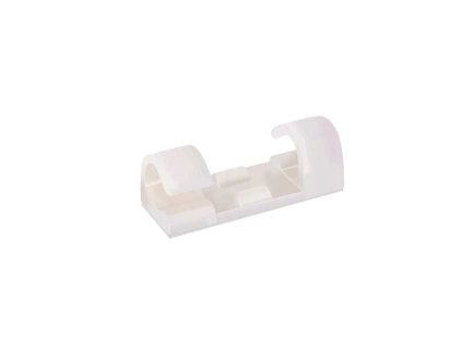 Organizér kabelů Kraft&Dele s 20 klipy, samolepící, bílý KD10080