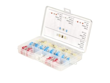 Termo smrštitelné trubkové objímky s cínem 120 ks. kd10491