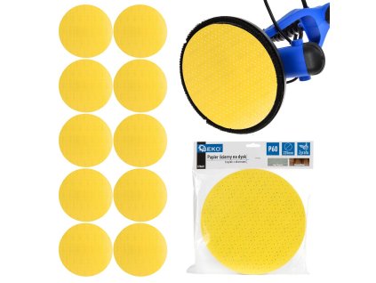 55383 brusny papir na disk kotouc s otvory 225 mm p60 zirafa 10 100 500