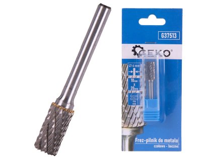 57552 frez pilnik na kov z karbidu wolframu 10x20mm trn 6mm celni bocni 200