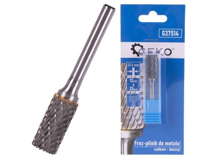 57582 freza pilnik na kov z karbidu wolframu 12x25mm trn 6mm celni bocni 200