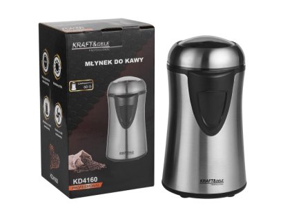 Kávomlýnek KD4160 z nerezové oceli, 300 W motor, 60g kapacita pro dokonalé mletí kávy
